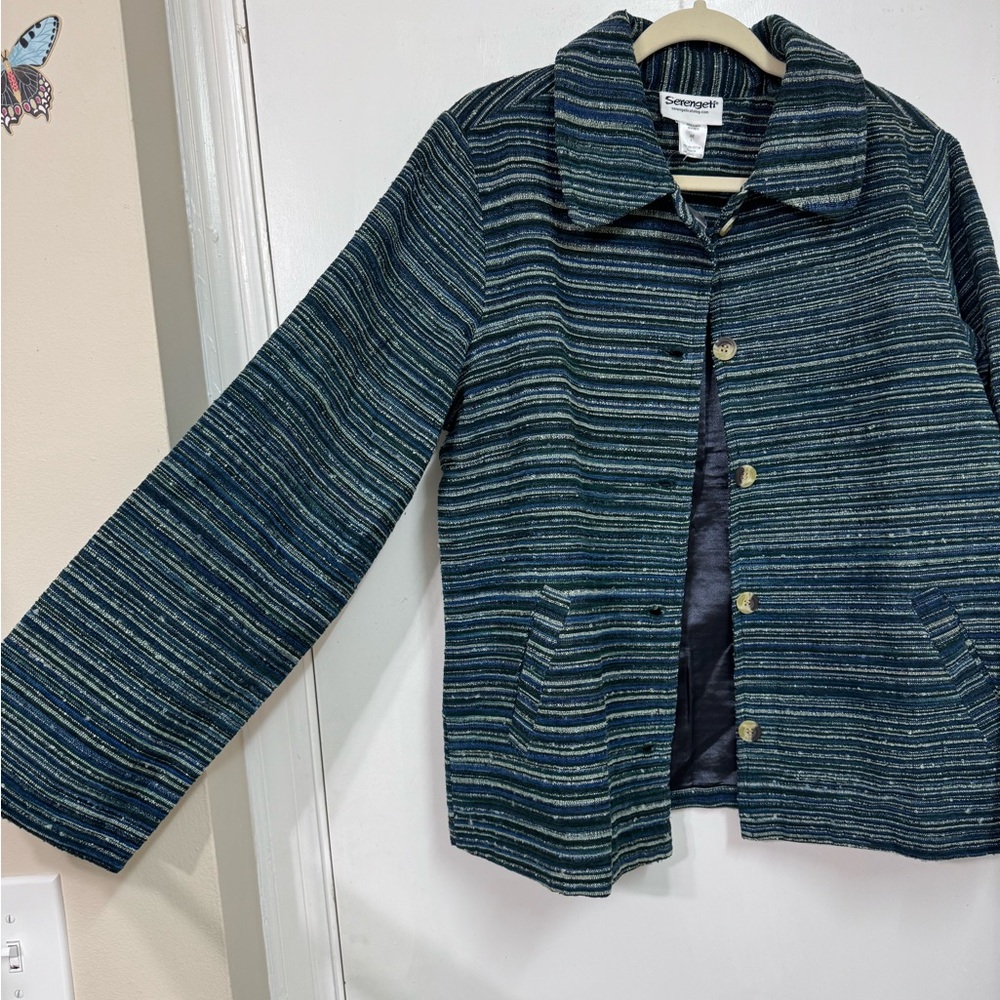 Serengeti fashions striped coat, large - Picture 3 of 7